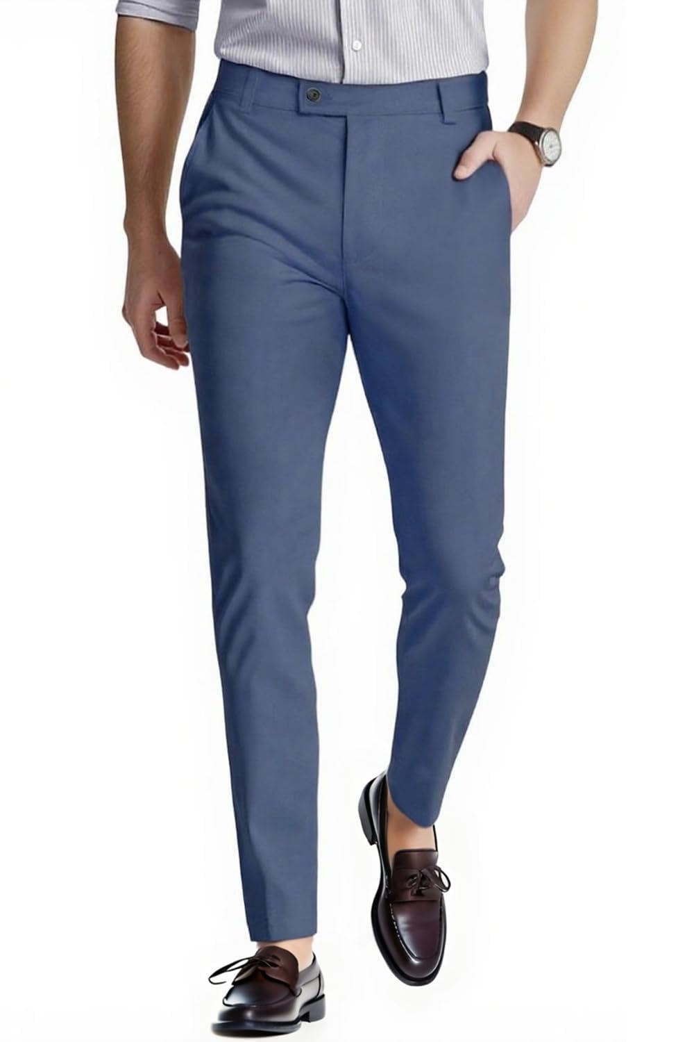 GINGTTO Mens Dress Pants Slim Fit Stretch Skinny Slacks Tapered Leg