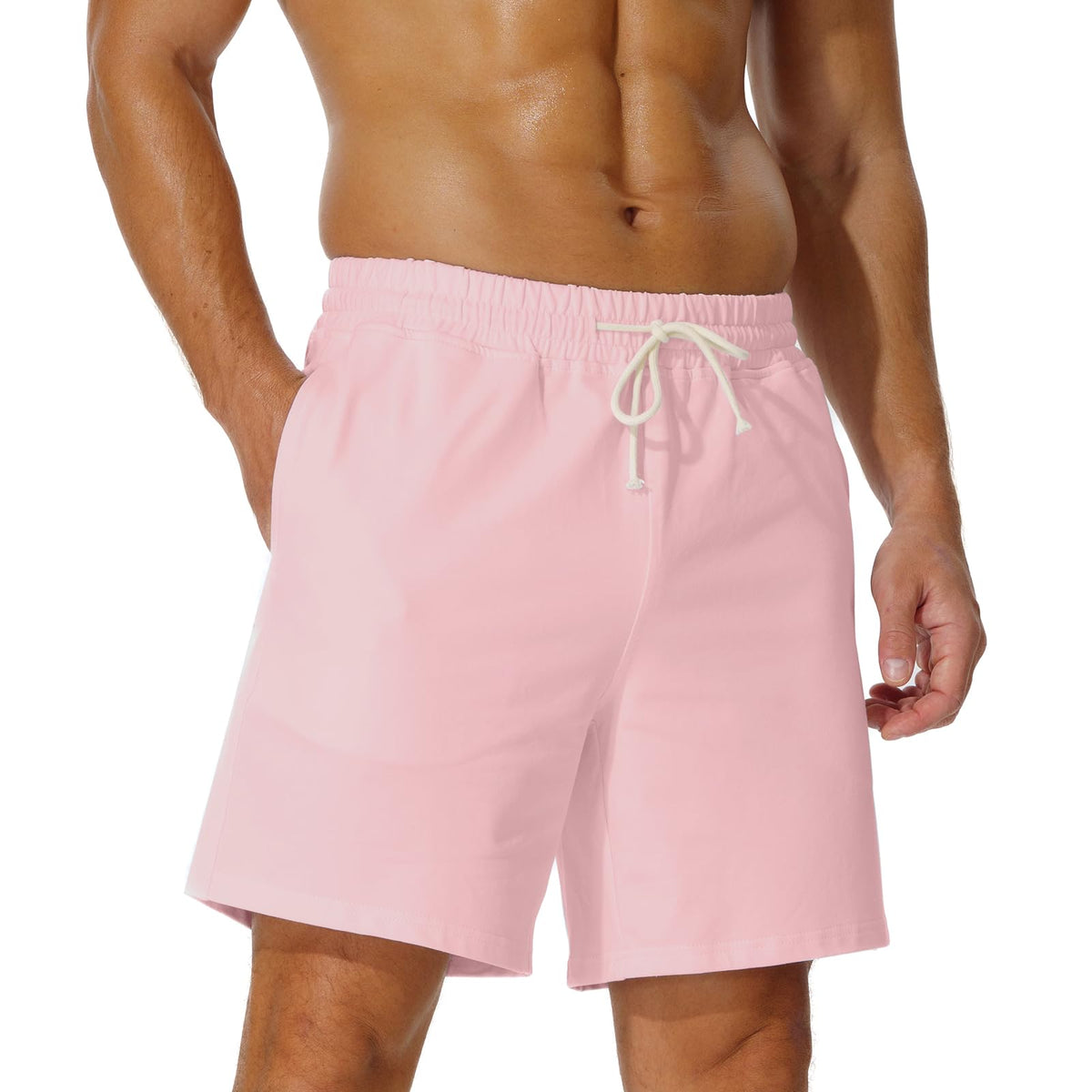 AIMPACT Men's Cotton Workout Shorts 5"/7" Sweat Athletic Gym with Pockets
