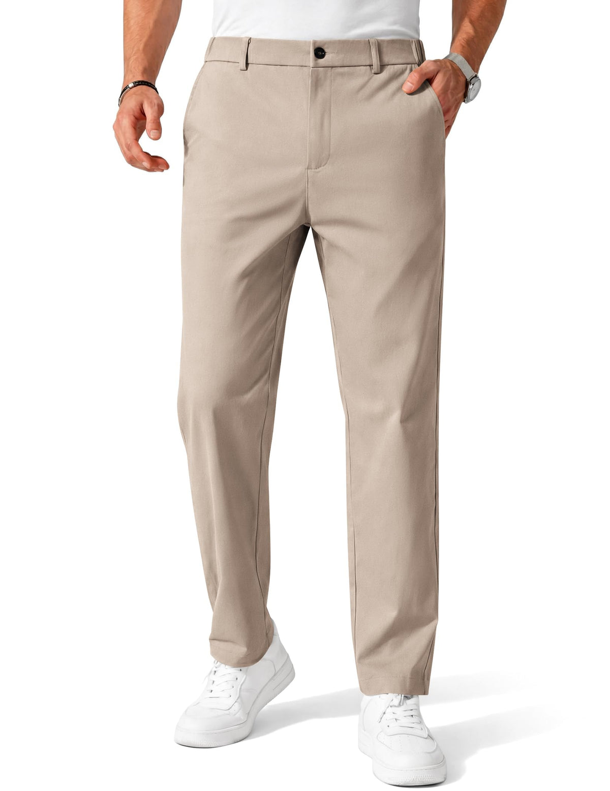 COOFANDY Mens Chino Pants Casual Business Dress Pants Stretch Golf Trousers with Pockets