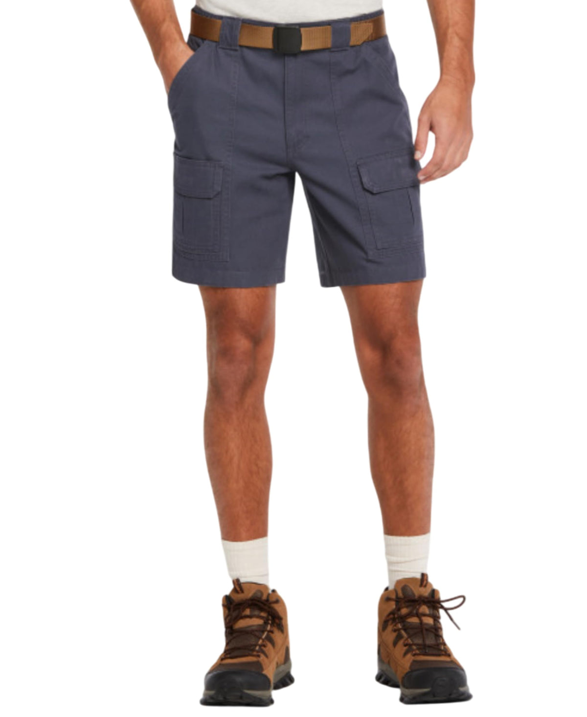 Savane Mens 8” Hiking Cotton Cargo Shorts with Tech Pocket (Available in Big & Tall)