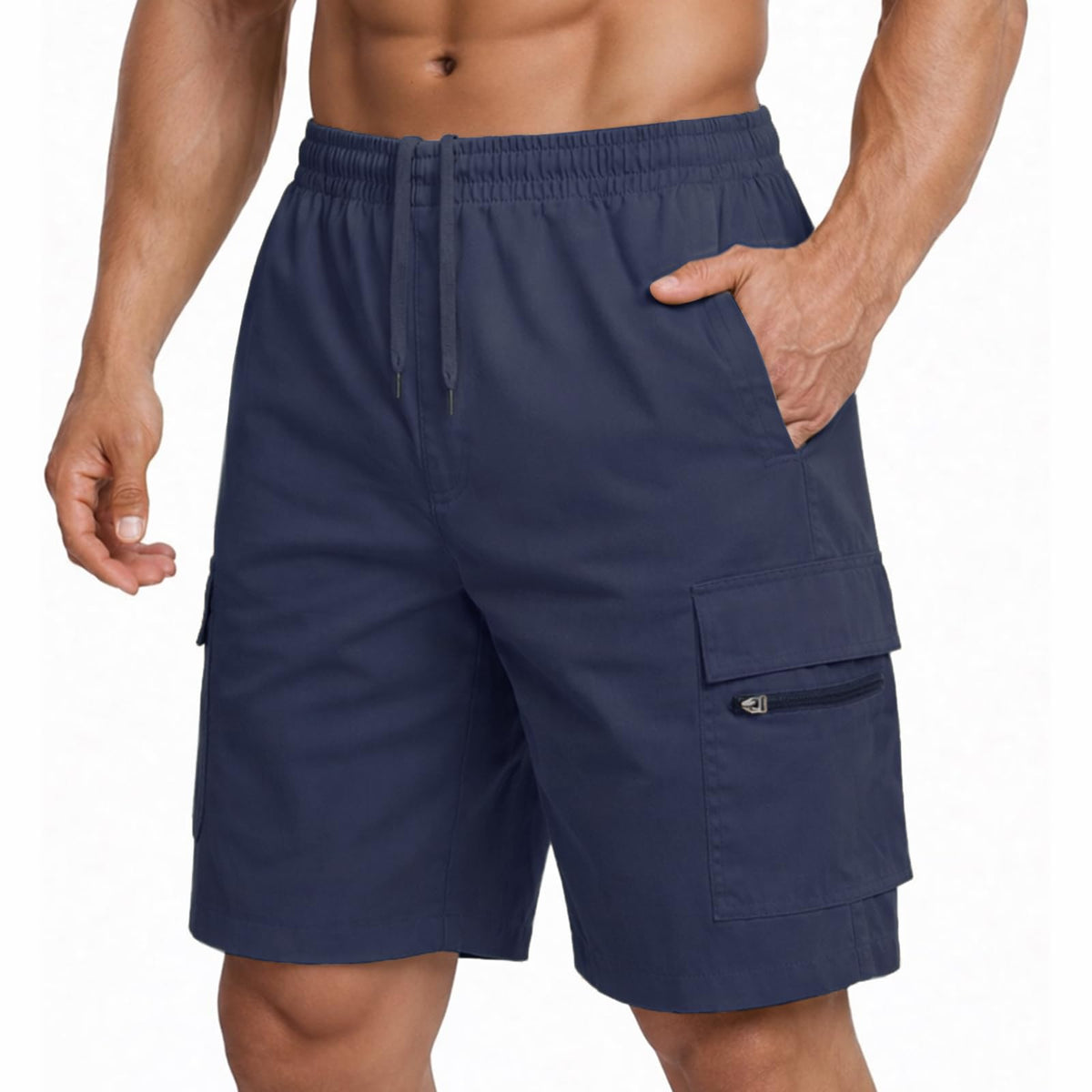 ANLUKE Men's Cargo Shorts Stretch Waist Quick Dry