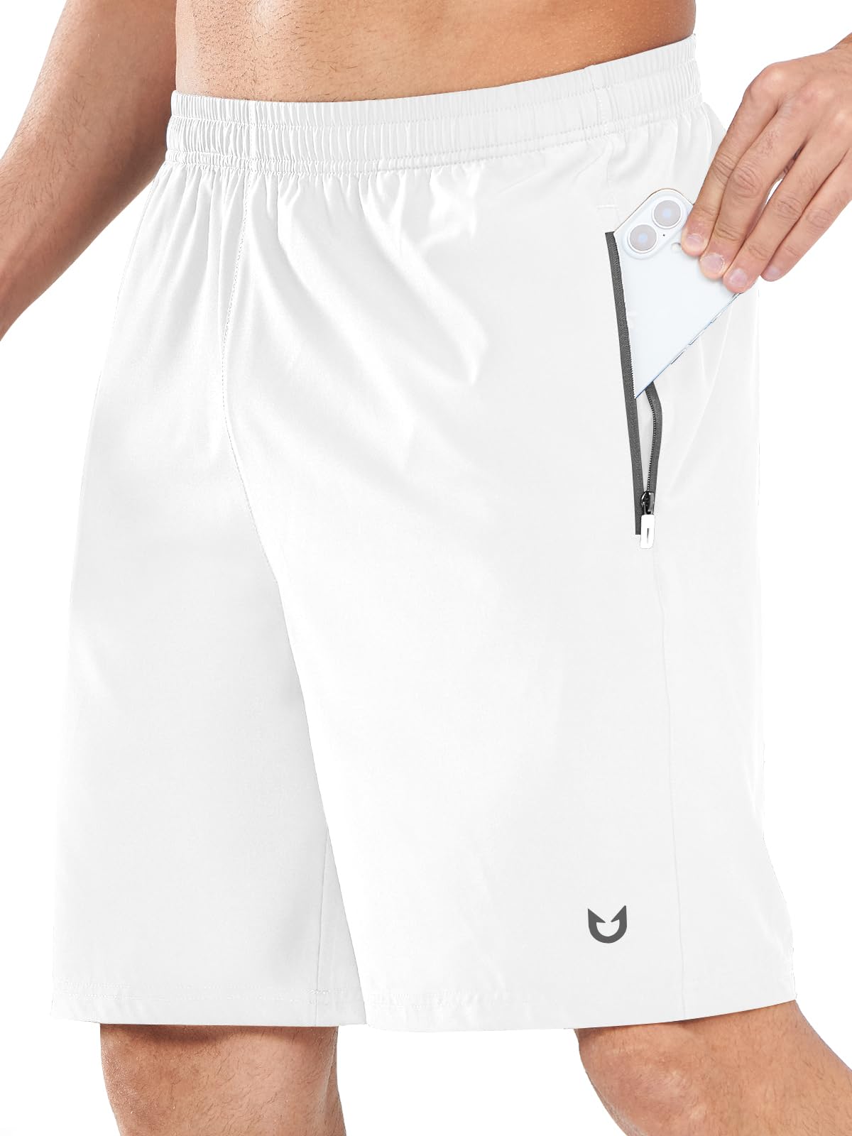 NORTHYARD Men's Athletic Running Shorts Quick Dry Lightweight Zip Pockets