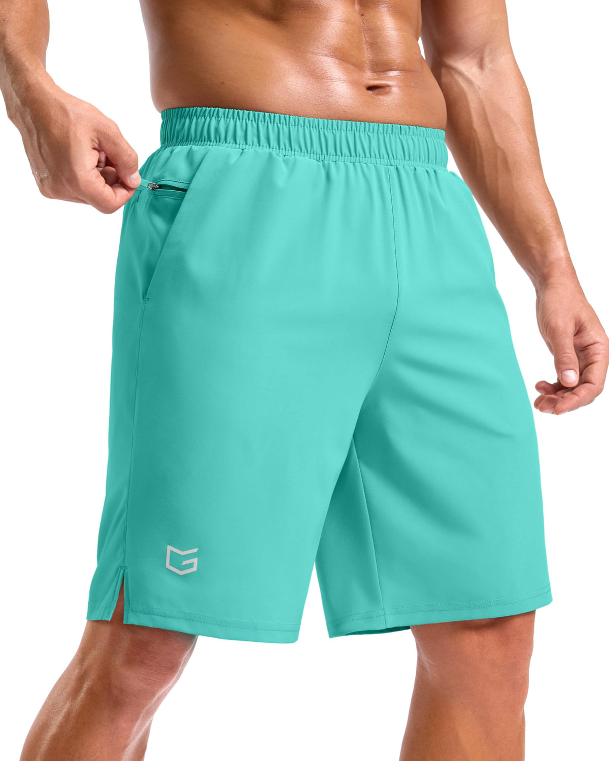 G Gradual Men's Athletic Running Shorts with 2 Zipper Pockets 7"/ 5"/ 9"
