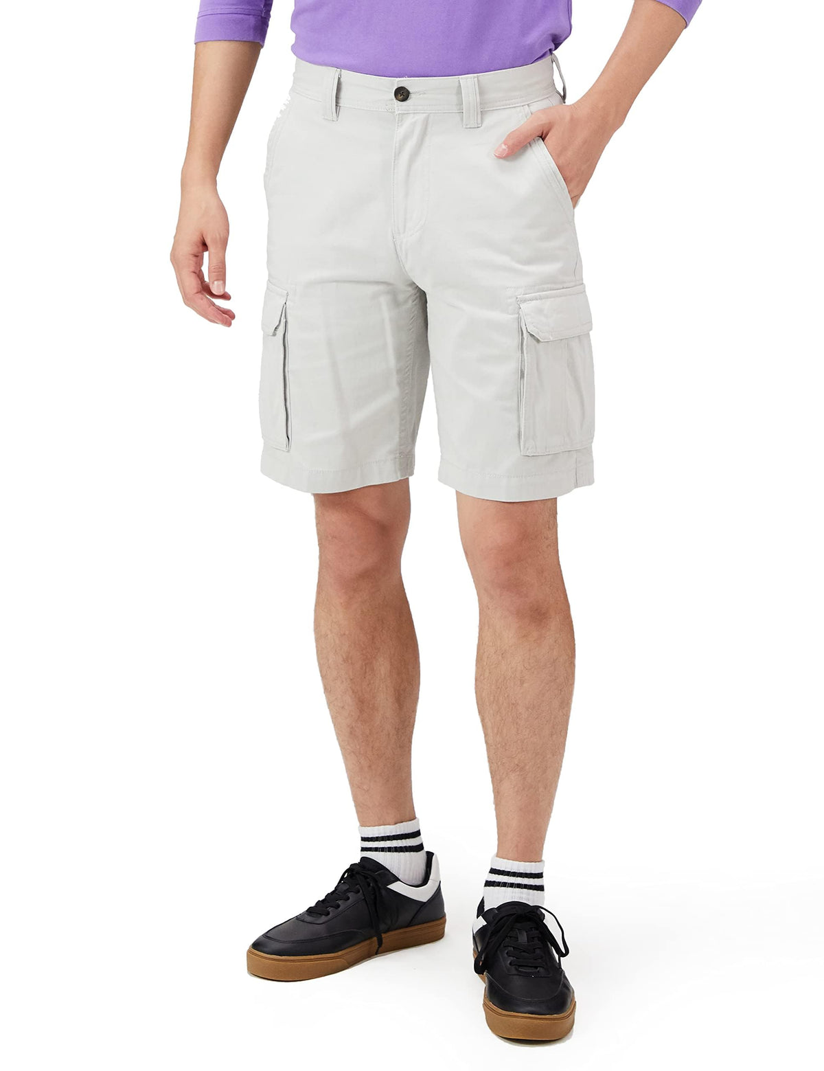 Amazon Essentials Men's 10" Classic-Fit Cotton Twill Cargo Shorts, Multiple Pockets (Available in Big & Tall)