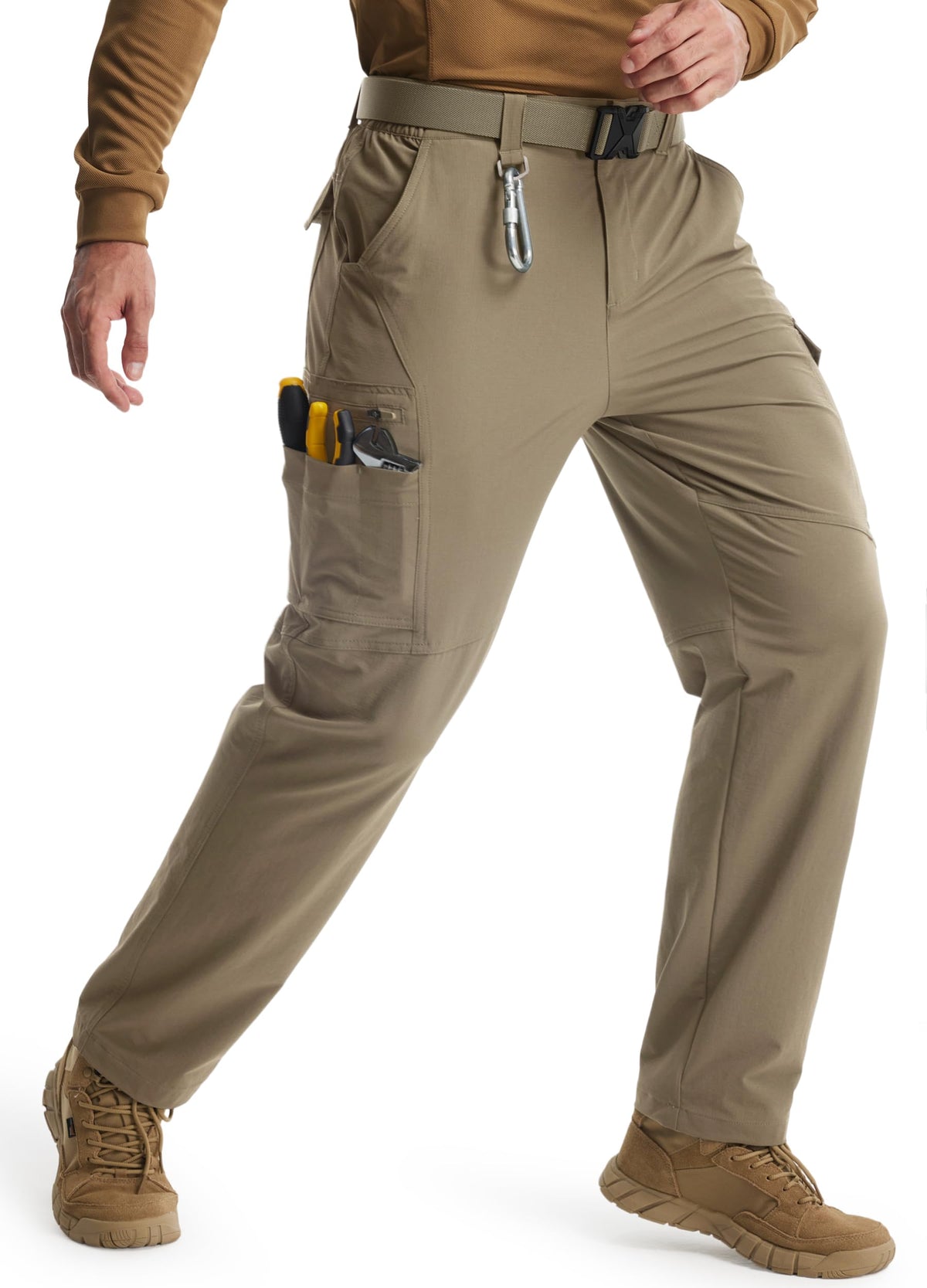 Libin Men's Work Pants Hiking Cargo Pants Water Resistant Outdoor Trousers