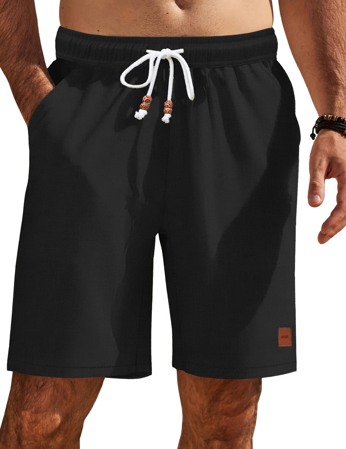 COOFANDY Mens Summer Beach Shorts Casual Vacation Shorts Drawstring Shorts