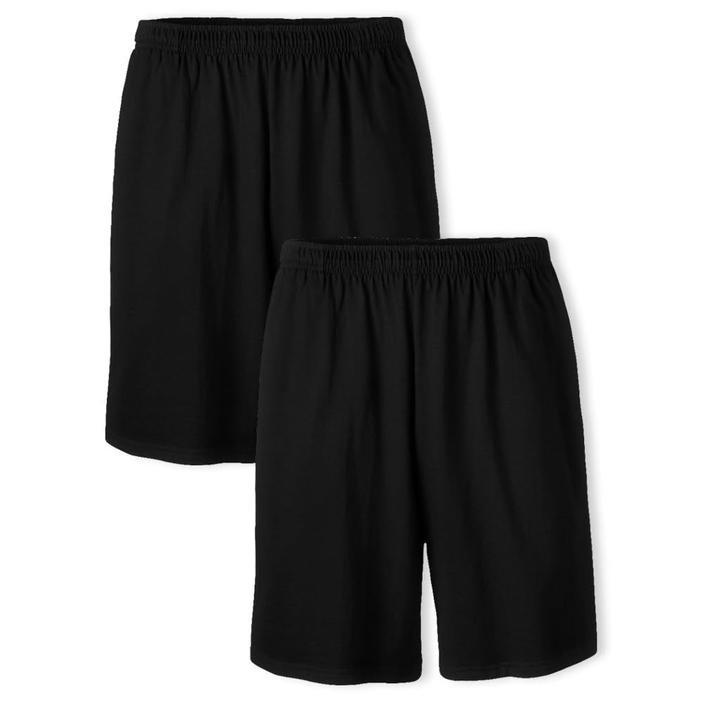 Soffe Men's Classic Midweight Shorts with Pockets, 100% Cotton, 8" Inseam