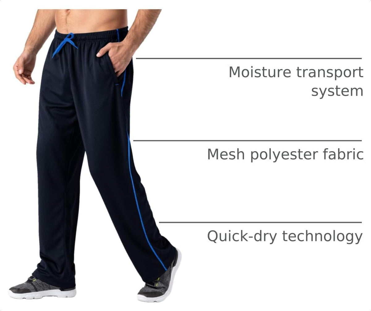 MAGNIVIT Men's Lightweight Sweatpants Loose Open Bottom Mesh Athletic Pant