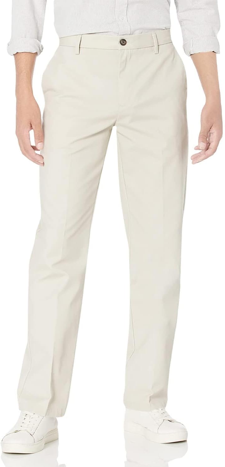 Amazon Essentials Men's Classic-Fit Wrinkle-Resistant Flat-Front Chino Pant (Available in Big & Tall)