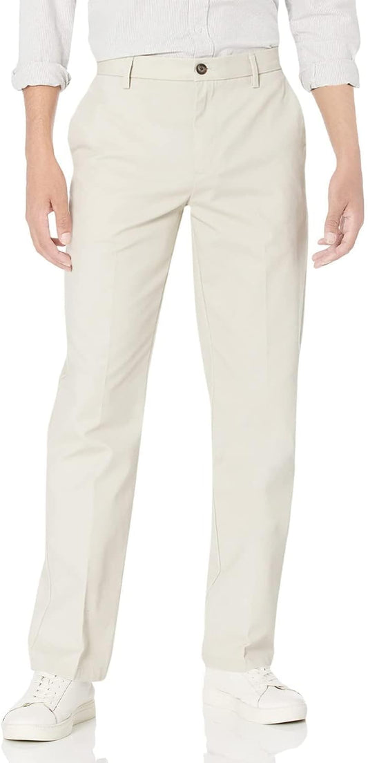 Amazon Essentials Men's Classic-Fit Wrinkle-Resistant Flat-Front Chino Pant (Available in Big & Tall)