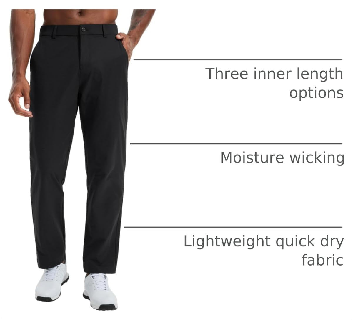 Libin Men's Golf Pants 30"/32"/34" Business Casual Suit Slacks