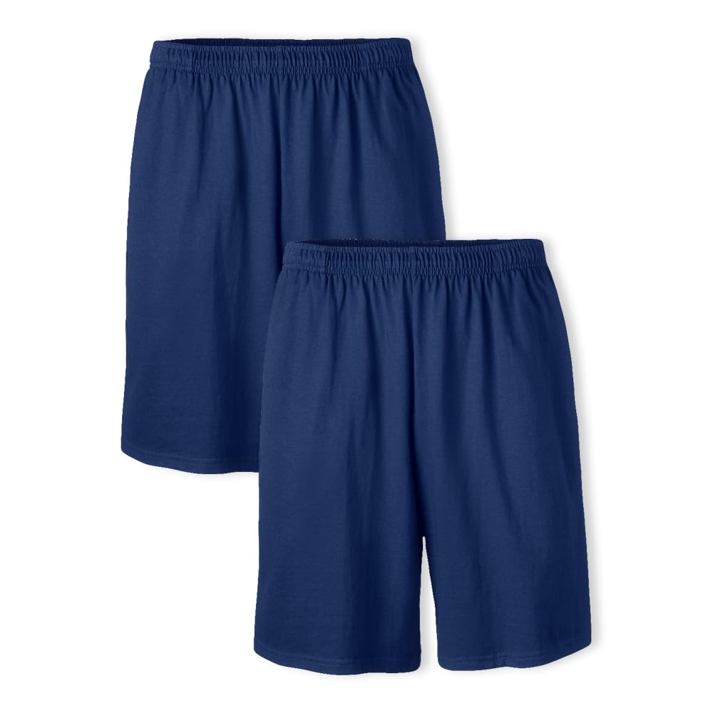 Soffe Men's Classic Midweight Shorts with Pockets, 100% Cotton, 8" Inseam