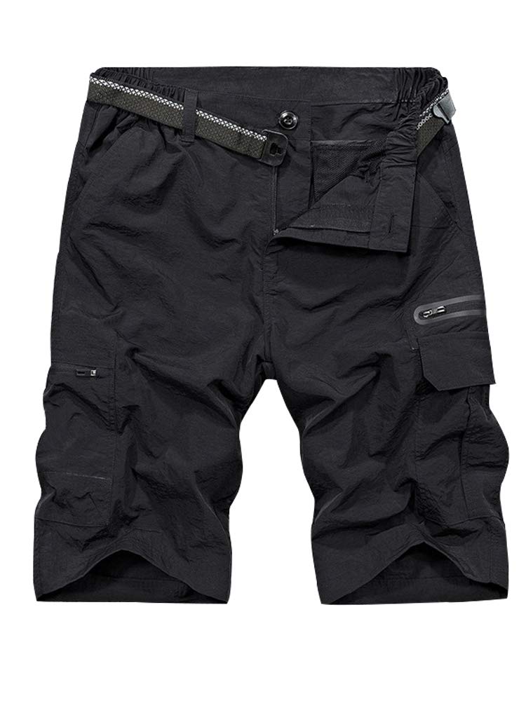 Jessie Kidden Mens Cargo Shorts Expandable Waist Quick Dry Hiking Shorts