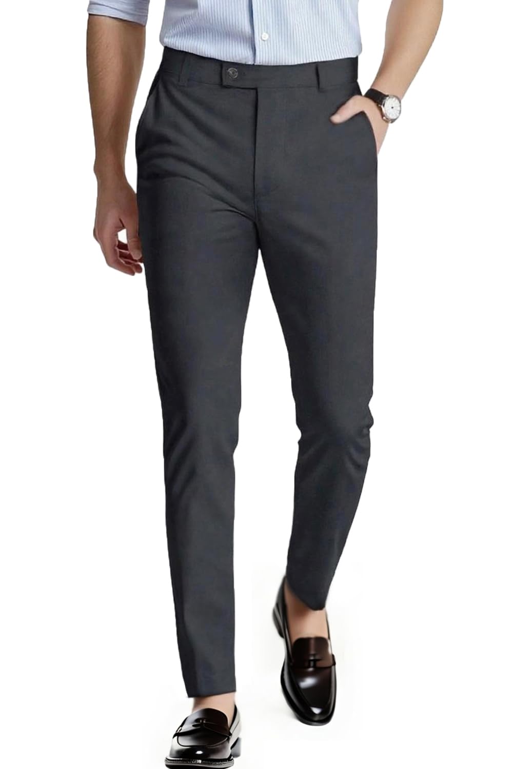 GINGTTO Mens Dress Pants Slim Fit Stretch Skinny Slacks Tapered Leg