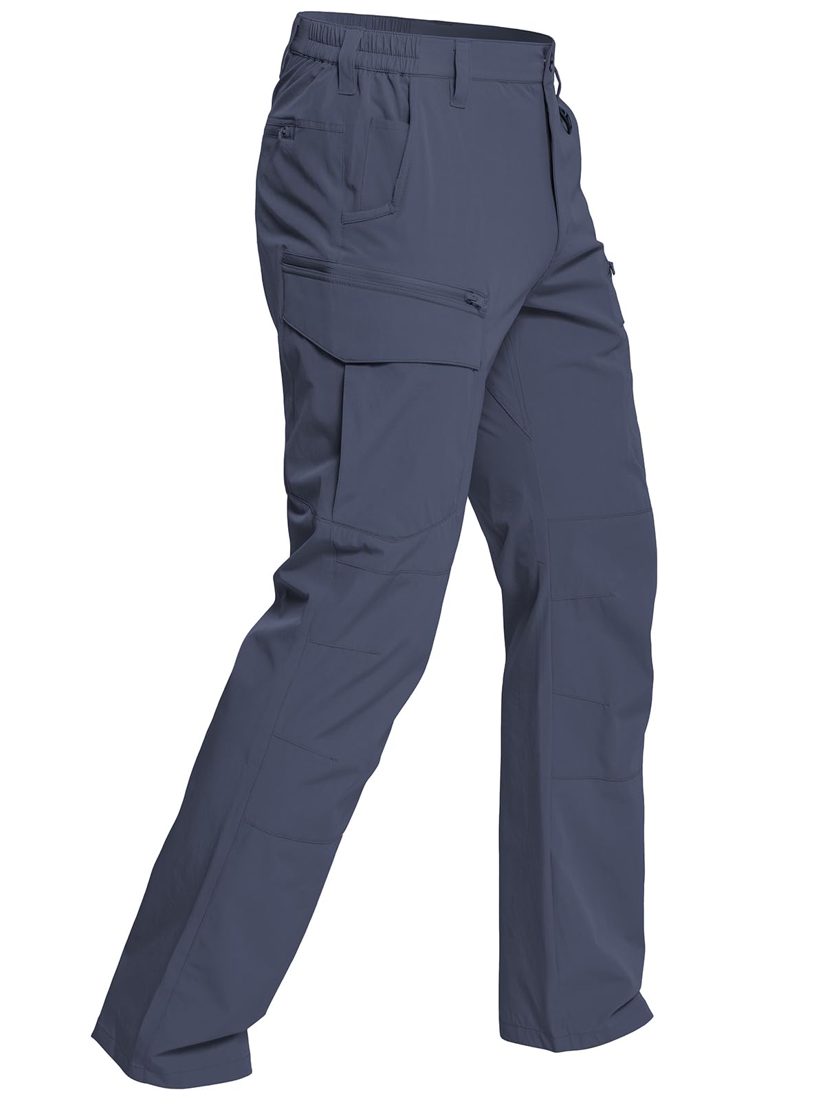 CARWORNIC Men's Quick Dry Tactical Hiking Pants Flex Water Resistant Lightweight Outdoor Fishing Cargo Work Pants 9 Pockets