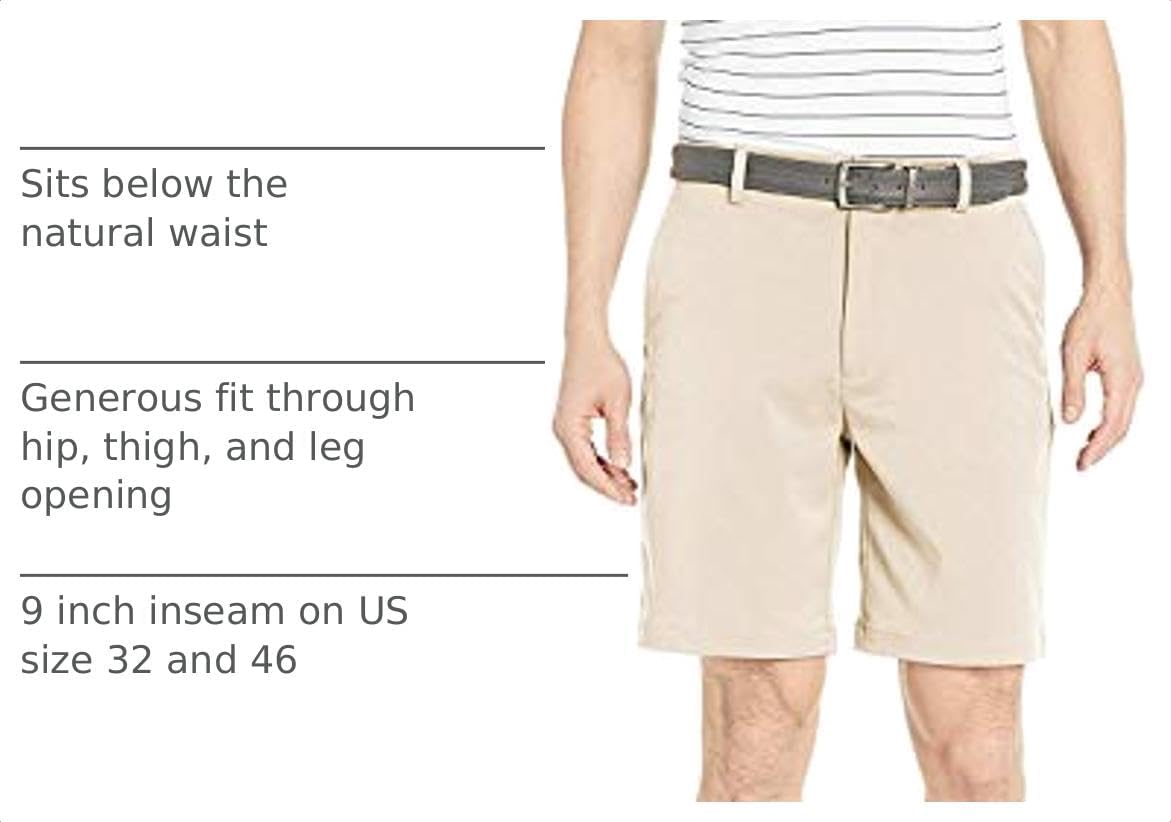 Amazon Essentials Men's Classic-Fit 9" Inseam Moisture-Wicking Golf Shorts, Functional Pockets (Available in Big & Tall)