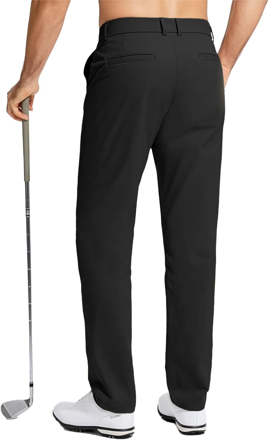 Men's Golf Pants Stretch Work Dress Comfy Pants 30"/32"/34" Lightweight Quick Dry Casual Slacks Trousers with Pockets