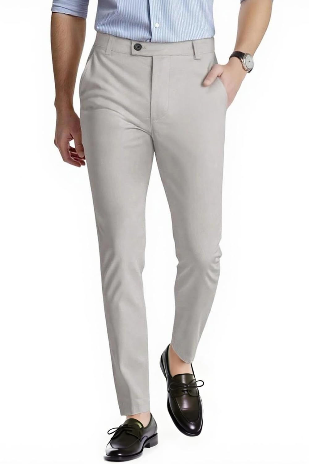 GINGTTO Mens Dress Pants Slim Fit Stretch Skinny Slacks Tapered Leg