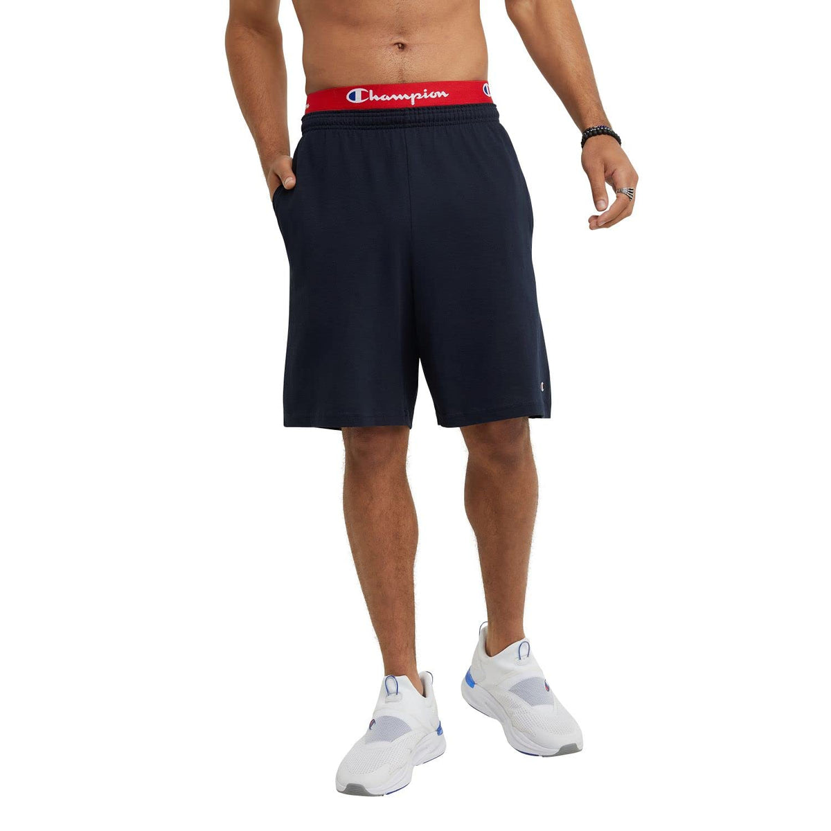 Champion Men's Lounge Shorts, Standard Fit, 9 Inch Inseam, Lightweight 100% Cotton, Available in Regular and Big & Tall