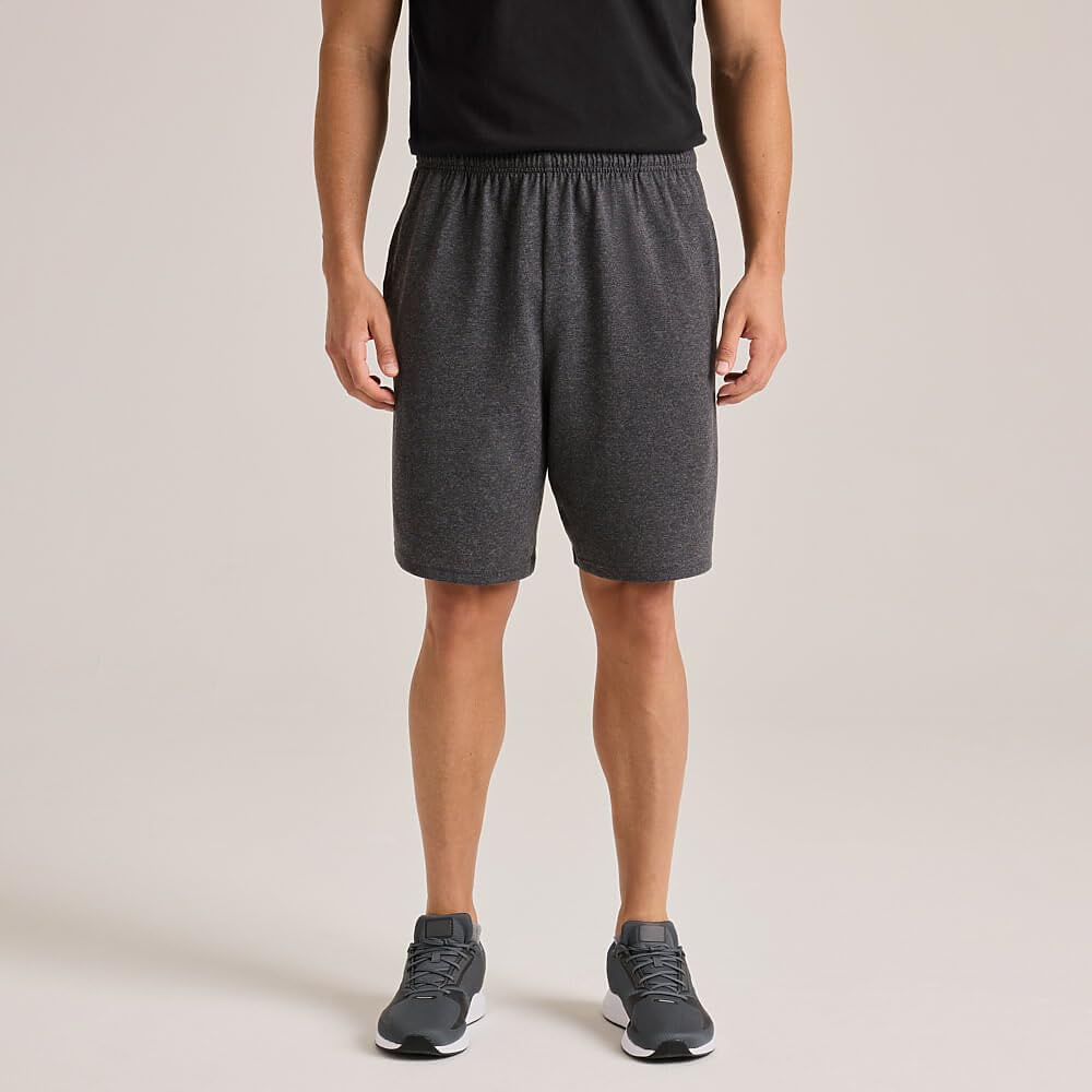Soffe Men's Classic Midweight Shorts with Pockets, 100% Cotton, 8" Inseam