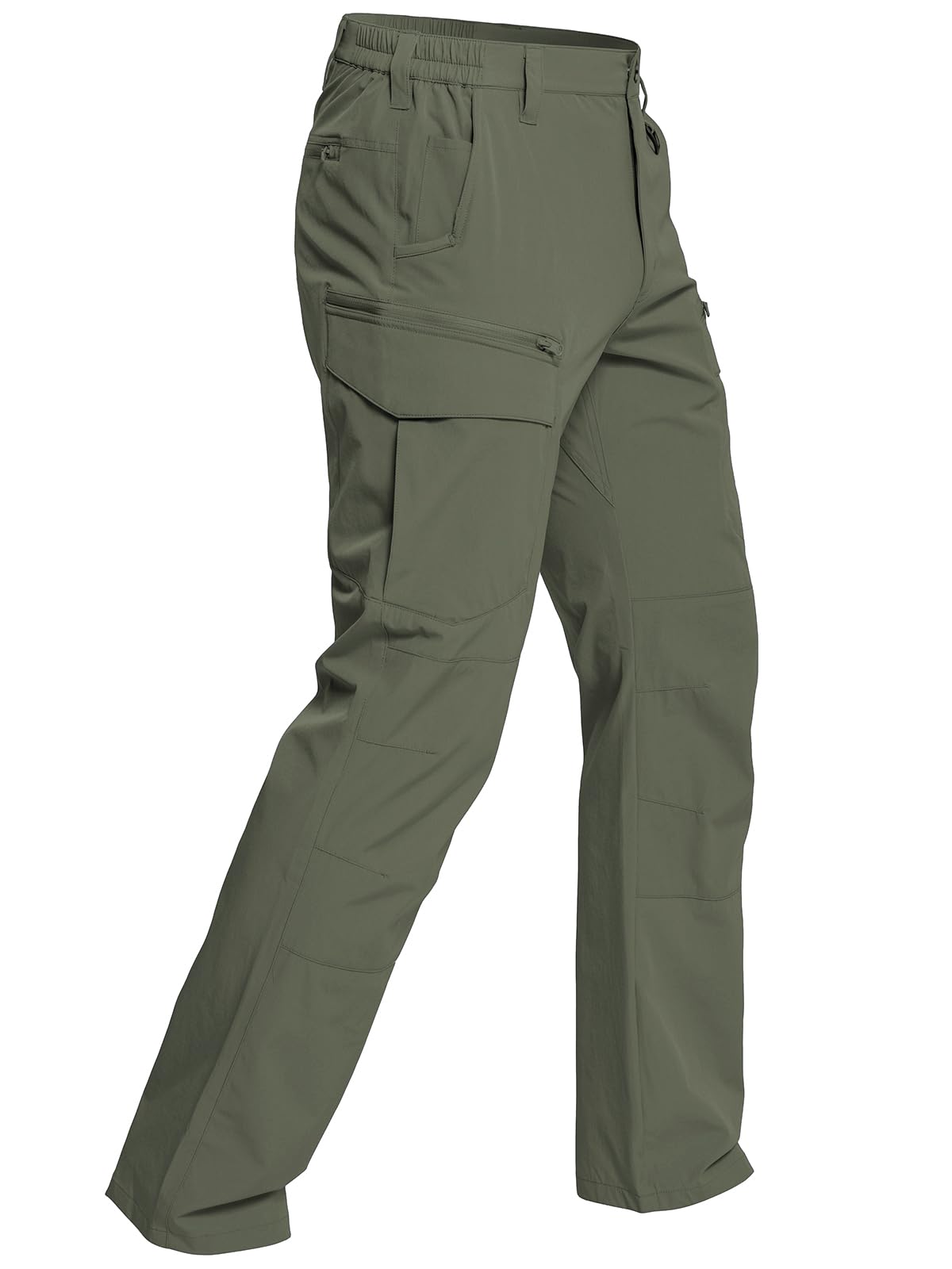 CARWORNIC Men's Quick Dry Tactical Hiking Pants Flex Water Resistant Lightweight Outdoor Fishing Cargo Work Pants 9 Pockets