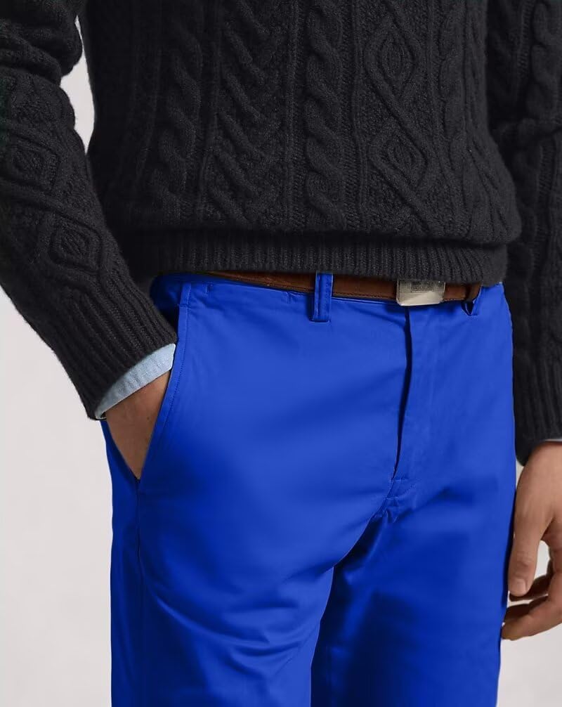 Men's Dress Pants Slim Fit Expandable Waist Tuxedo Trousers Formal Suits