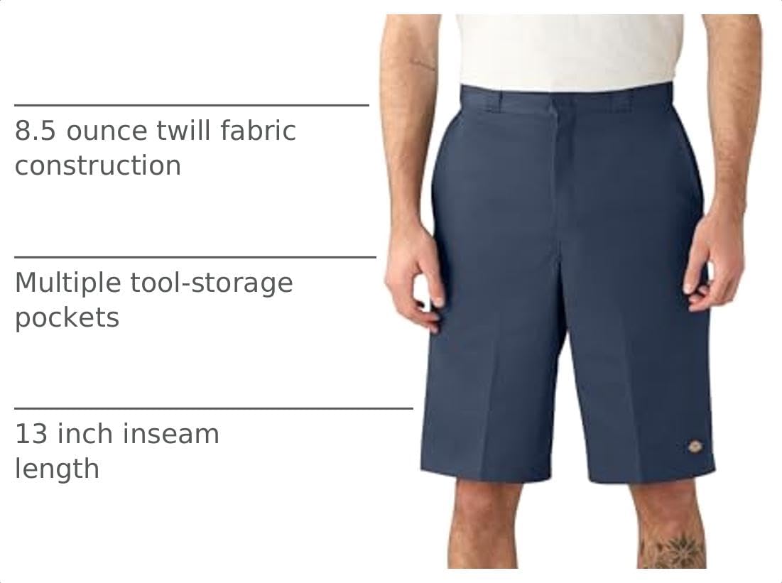 Dickies Mens 13 Inch Loose Fit Multi-Pocket Work Short