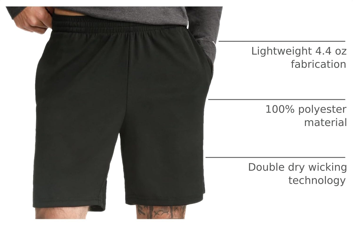 Champion Men's Sport Shorts, Standard Fit, 7 Inch Inseam, Lightweight Fabric, Moisture-Wicking
