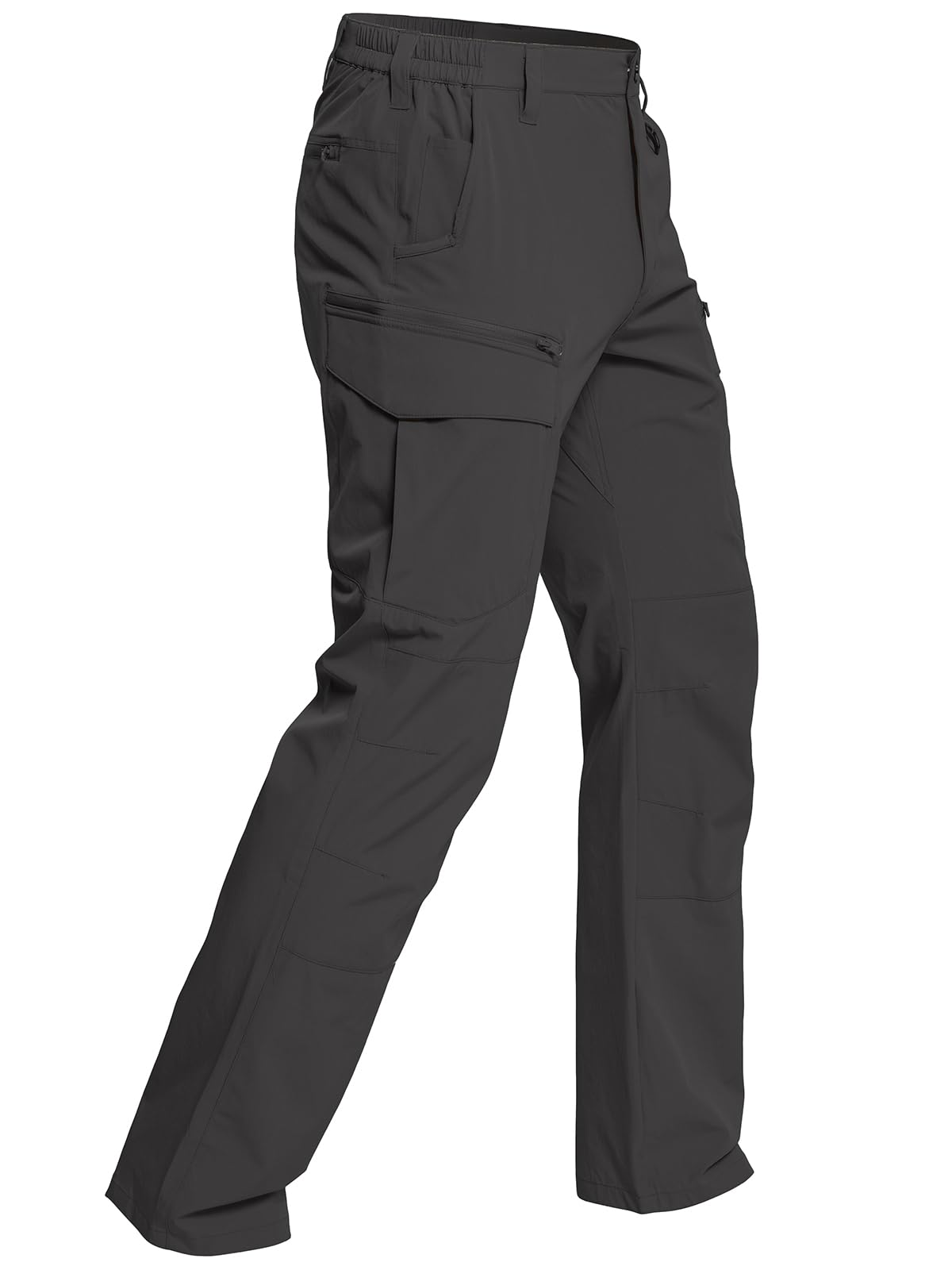 CARWORNIC Men's Quick Dry Tactical Hiking Pants Flex Water Resistant Lightweight Outdoor Fishing Cargo Work Pants 9 Pockets