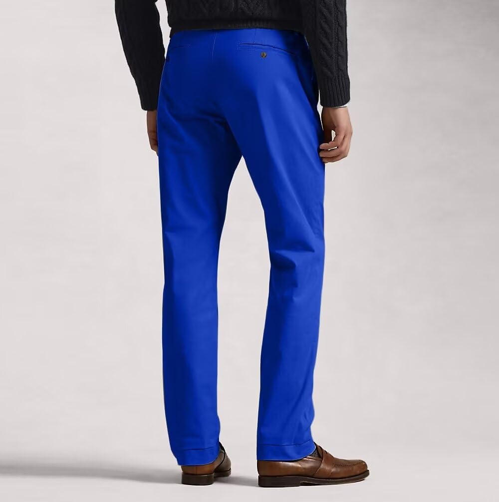 Men's Dress Pants Slim Fit Expandable Waist Tuxedo Trousers Formal Suits