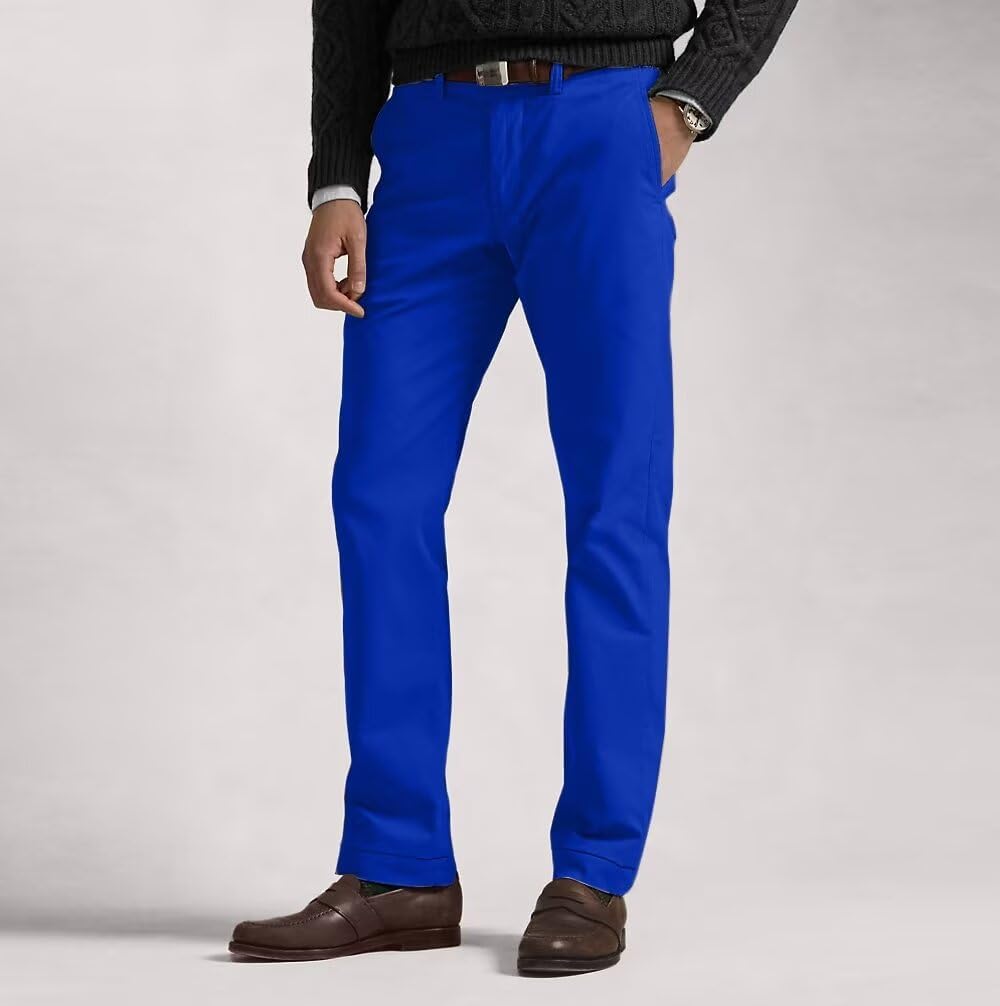 Men's Dress Pants Slim Fit Expandable Waist Tuxedo Trousers Formal Suits