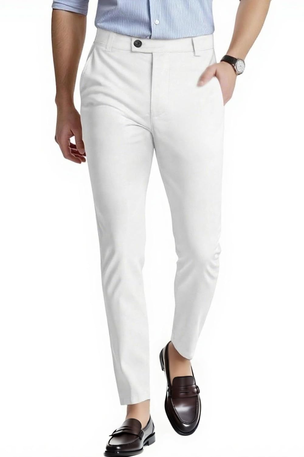 GINGTTO Mens Dress Pants Slim Fit Stretch Skinny Slacks Tapered Leg