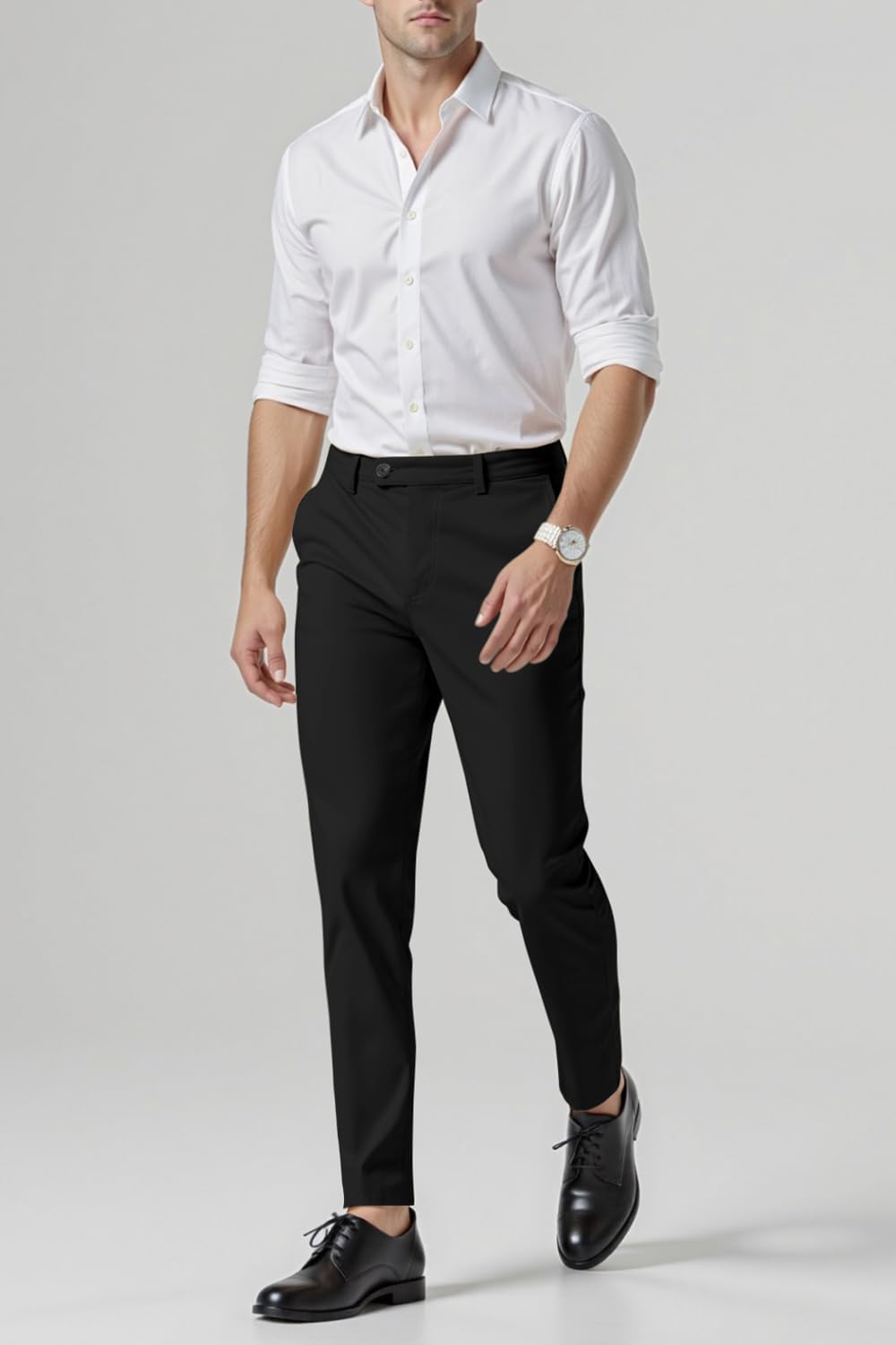 GINGTTO Mens Dress Pants Slim Fit Stretch Skinny Slacks Tapered Leg