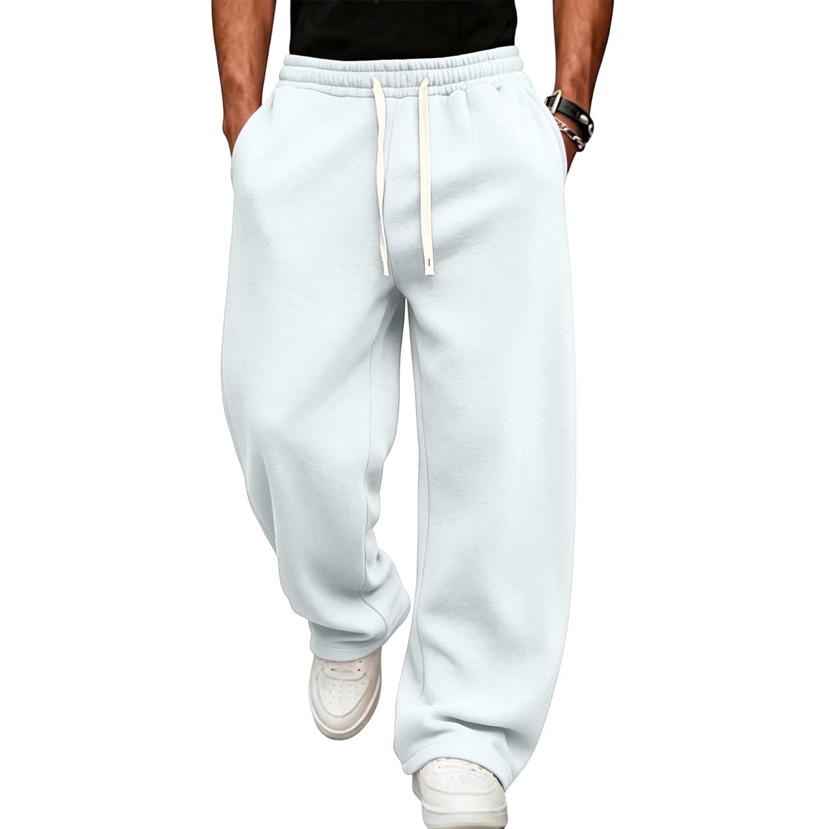 Men's Baggy Sweatpants Loose Fit Cool Active Elastic Waist Trousers