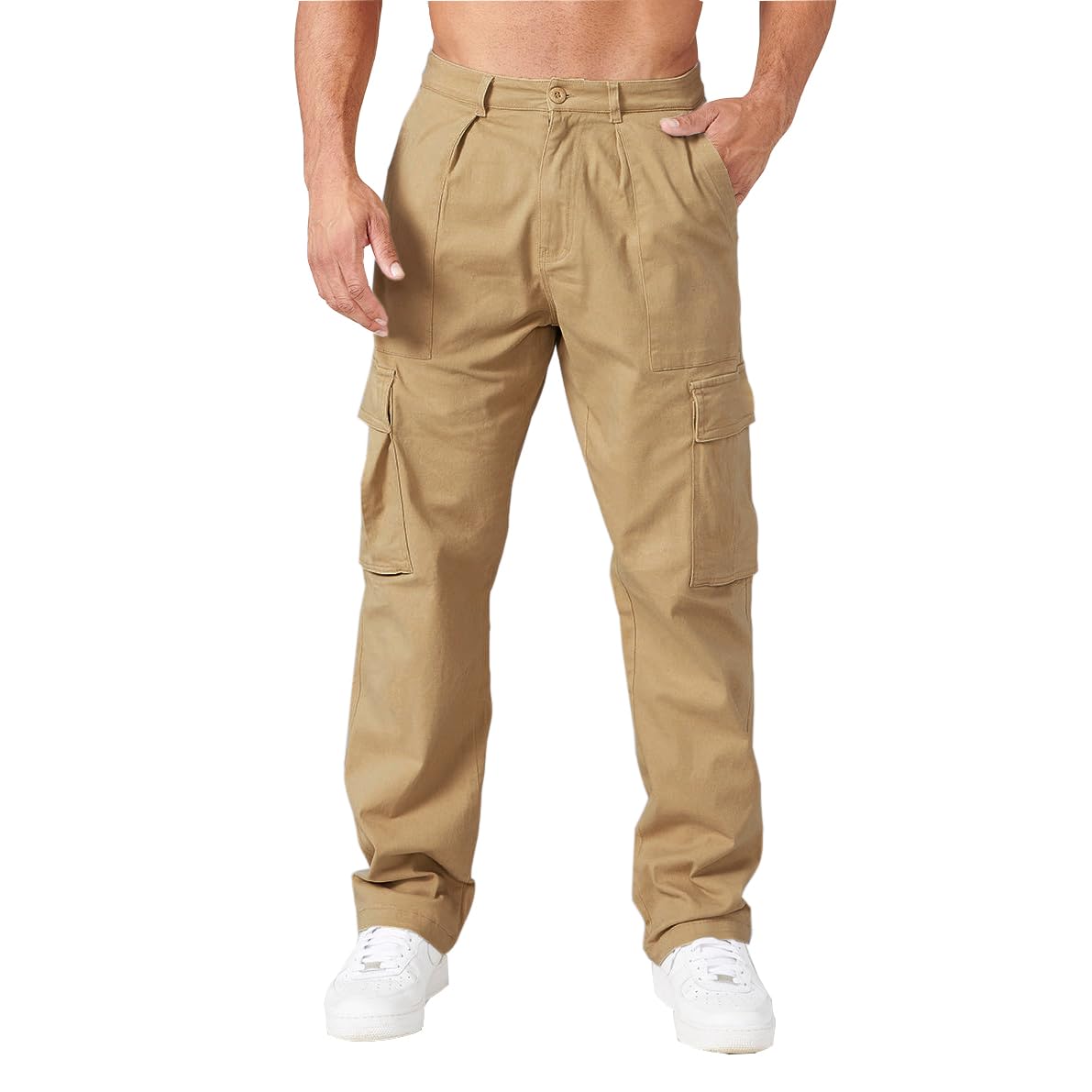 THWEI Cargo Pants for Men Casual Elastic Waist Work Pants