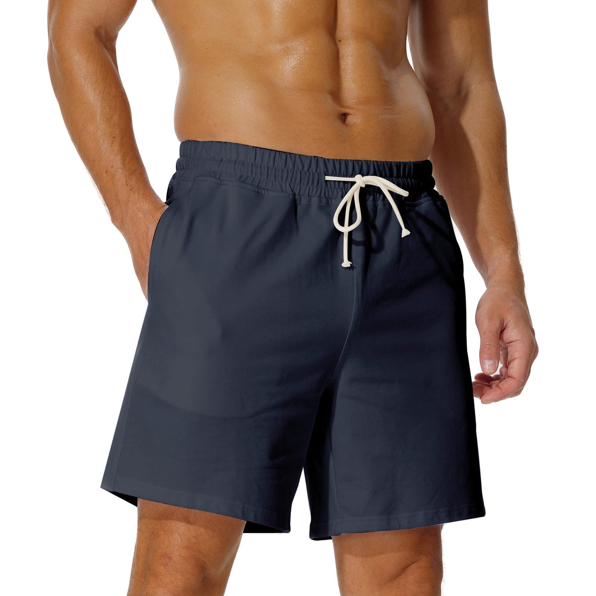 AIMPACT Men's Cotton Workout Shorts 5"/7" Sweat Athletic Gym with Pockets