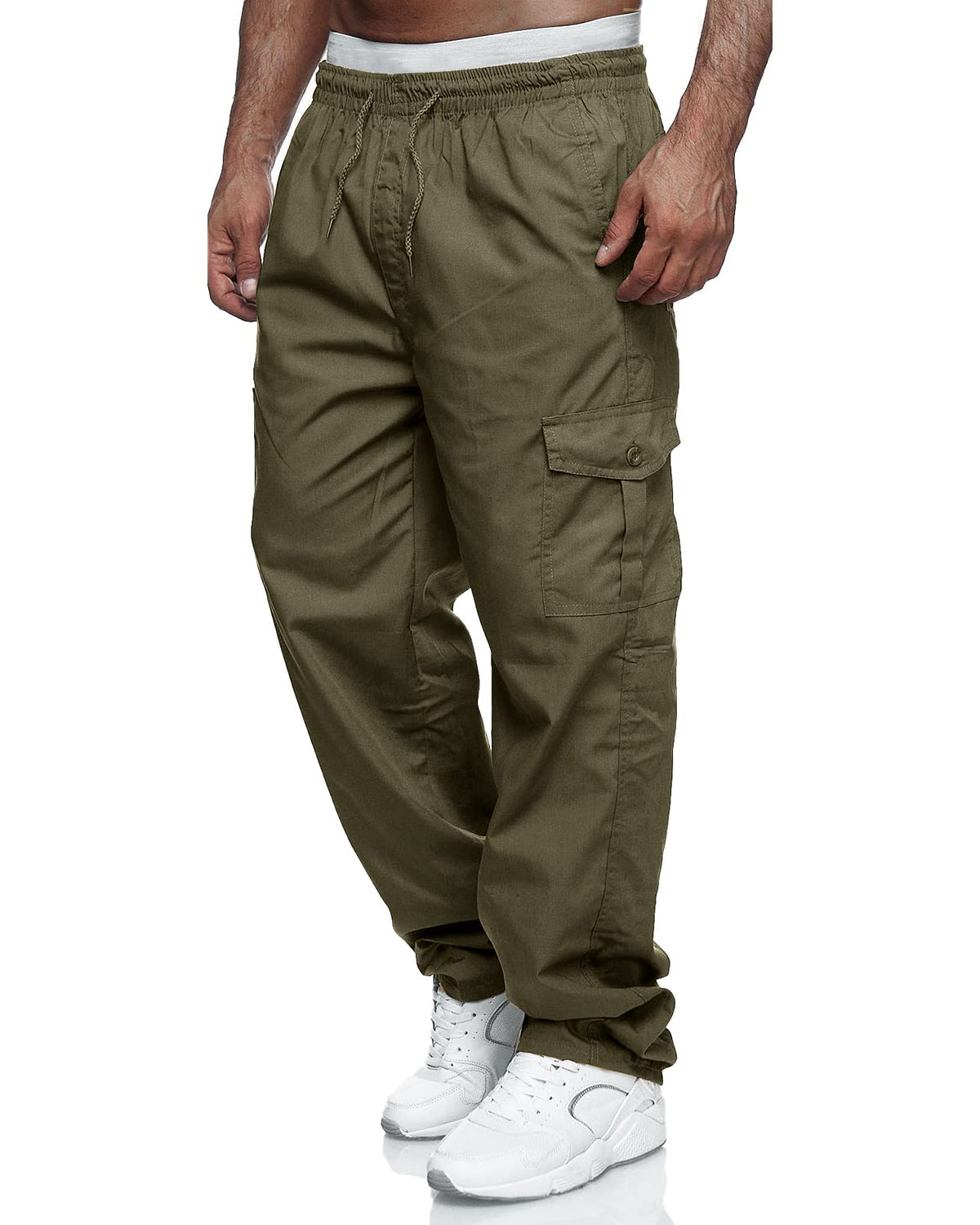 Rela Bota Men's Cargo Pants Jogger Sweatpants Drawstring Outdoor Trousers
