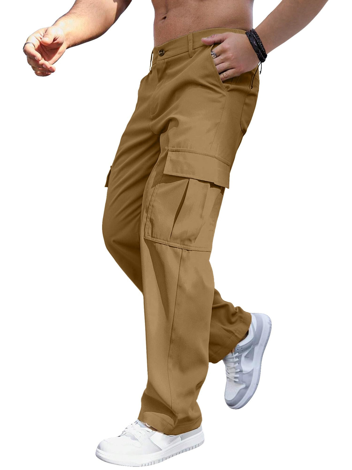 Comdecevis Men's Casual Cargo Pants Relaxed Fit Work Pants