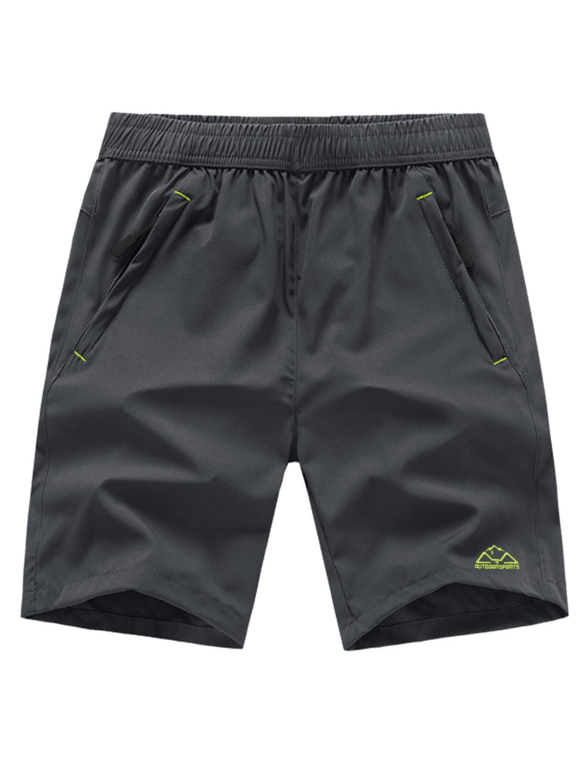 Rdruko Men's Quick Dry Hiking Shorts Lightweight Running Gym Outdoor Active Shorts with Zipper Pockets