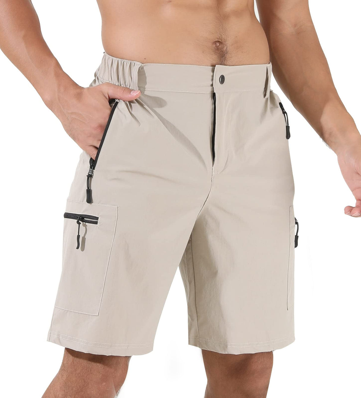 Suwangi Mens Hiking Cargo Shorts Casual Travel Tactical Short for Men