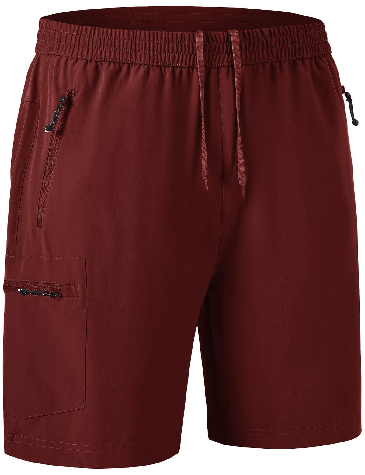 Rdruko Men's Quick Dry Hiking Shorts Lightweight Running Gym Outdoor Active Shorts with Zipper Pockets