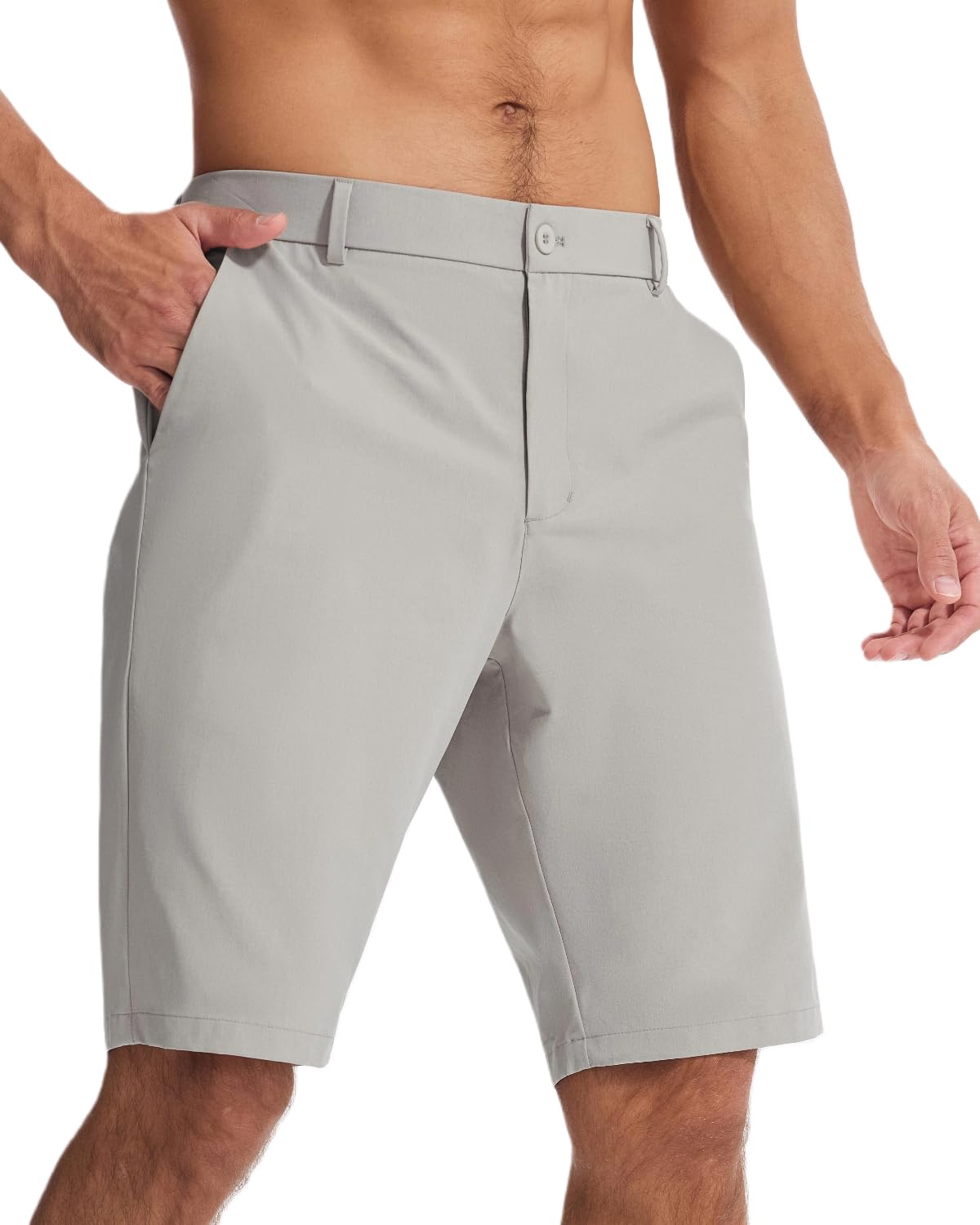 SNOWTEN Men's Classic Fit 7/9/11 Inch Golf Shorts Basic Lightweight Stretch Hiking Casual Short with 2 Pockets and 1 Hidden