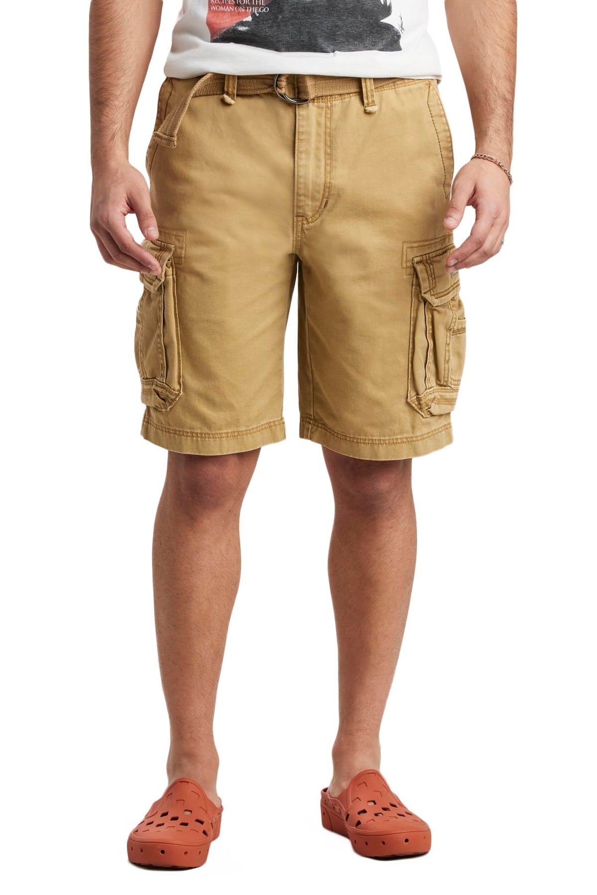 UNIONBAY Men's Survivor Belted Cargo Short-Reg and Big & Tall Sizes