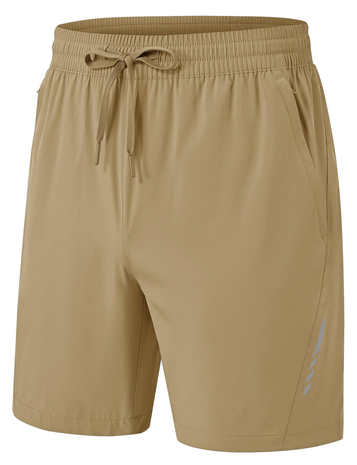 Rdruko Men's Quick Dry Hiking Shorts Lightweight Running Gym Outdoor Active Shorts with Zipper Pockets