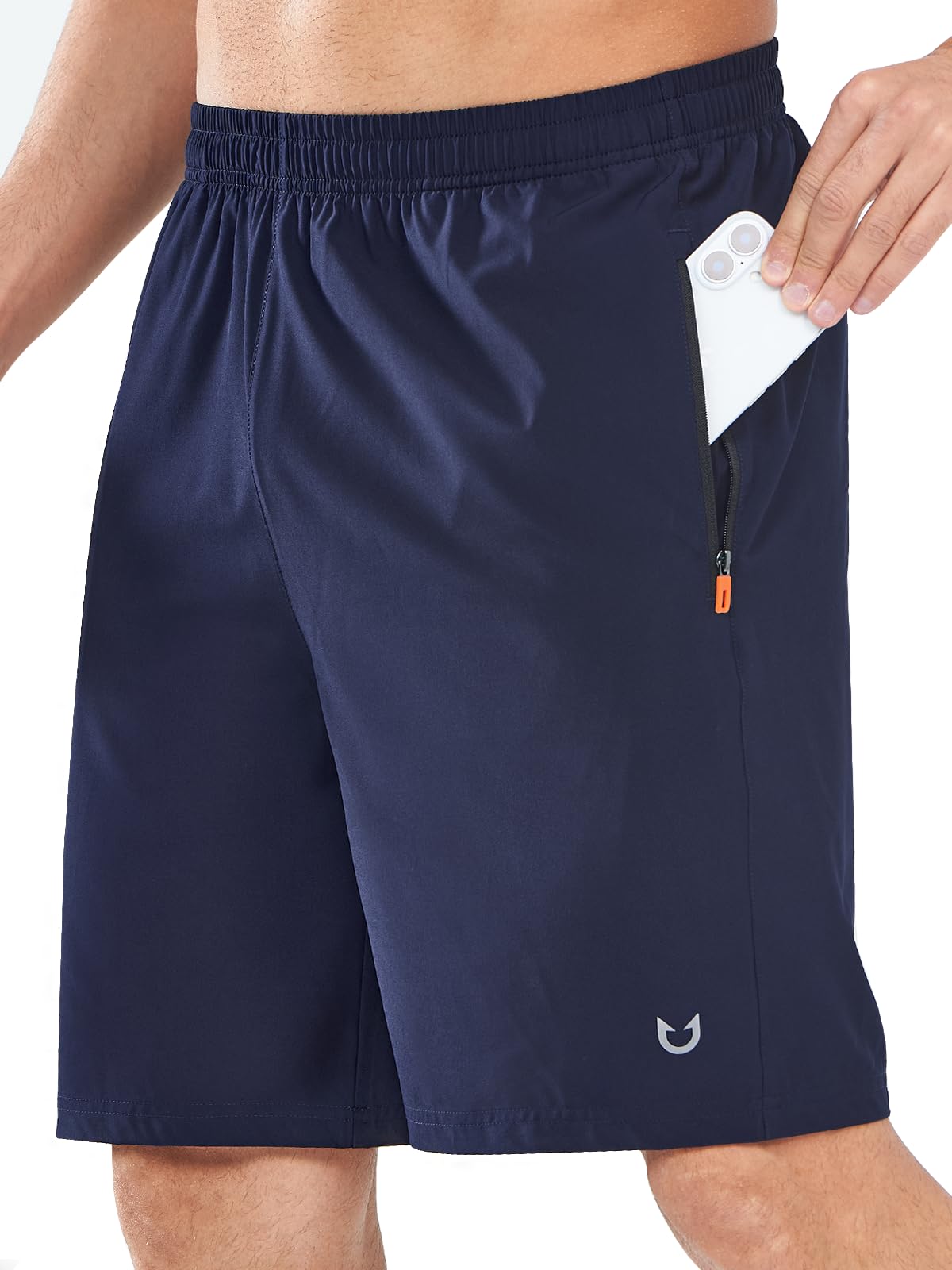 NORTHYARD Men's Athletic Running Shorts Quick Dry Lightweight Zip Pockets