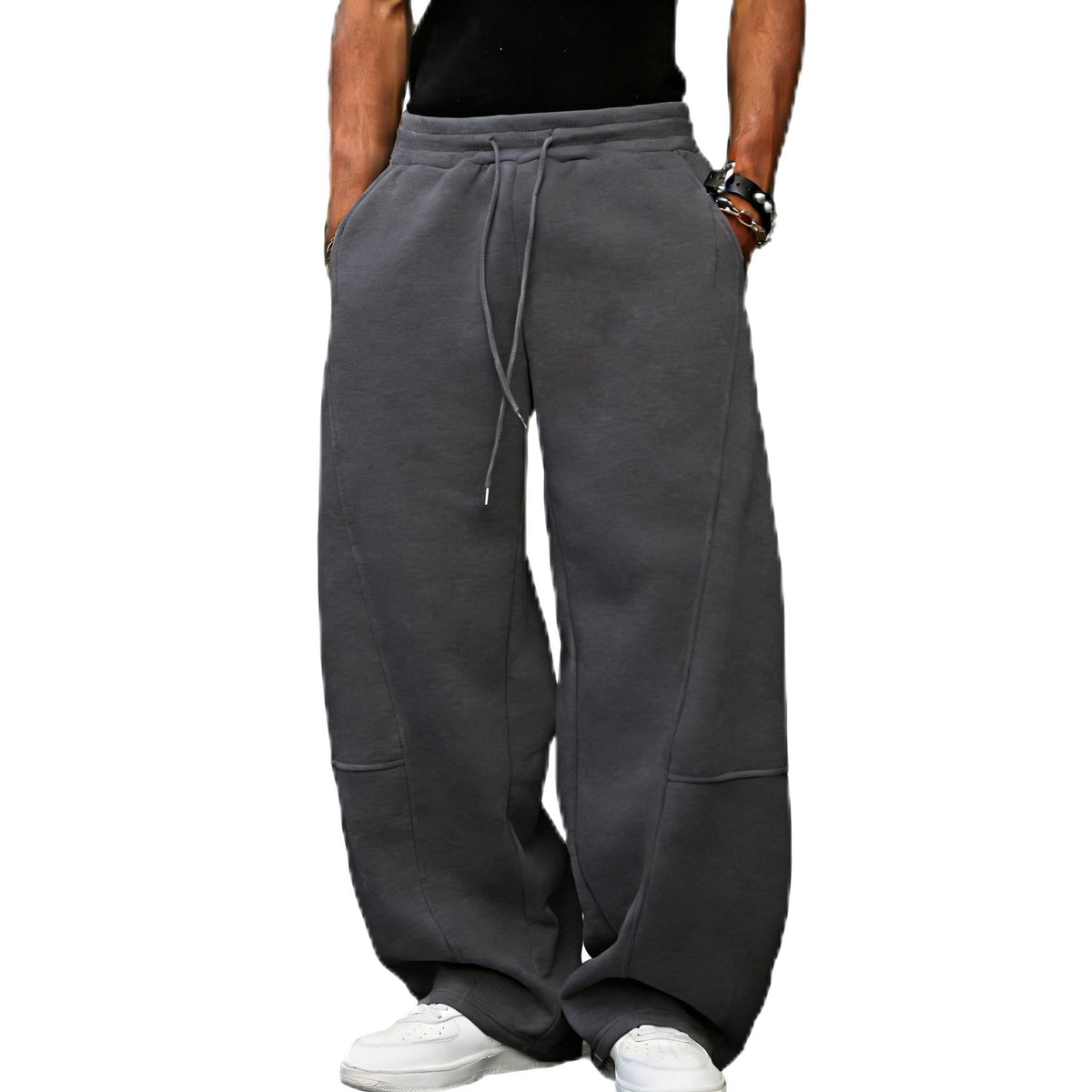 Mens Baggy Sweatpants Casual Wide Leg Pants