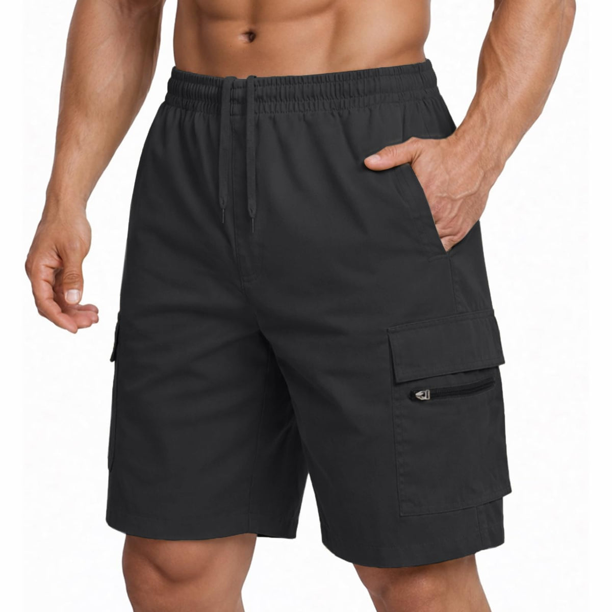 ANLUKE Men's Cargo Shorts Stretch Waist Quick Dry