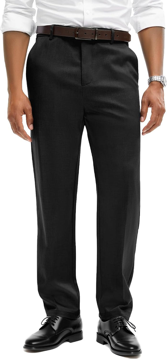 Comdecevis Men's Classic Fit Business Casual Wrinkle Resistant Dress Pants