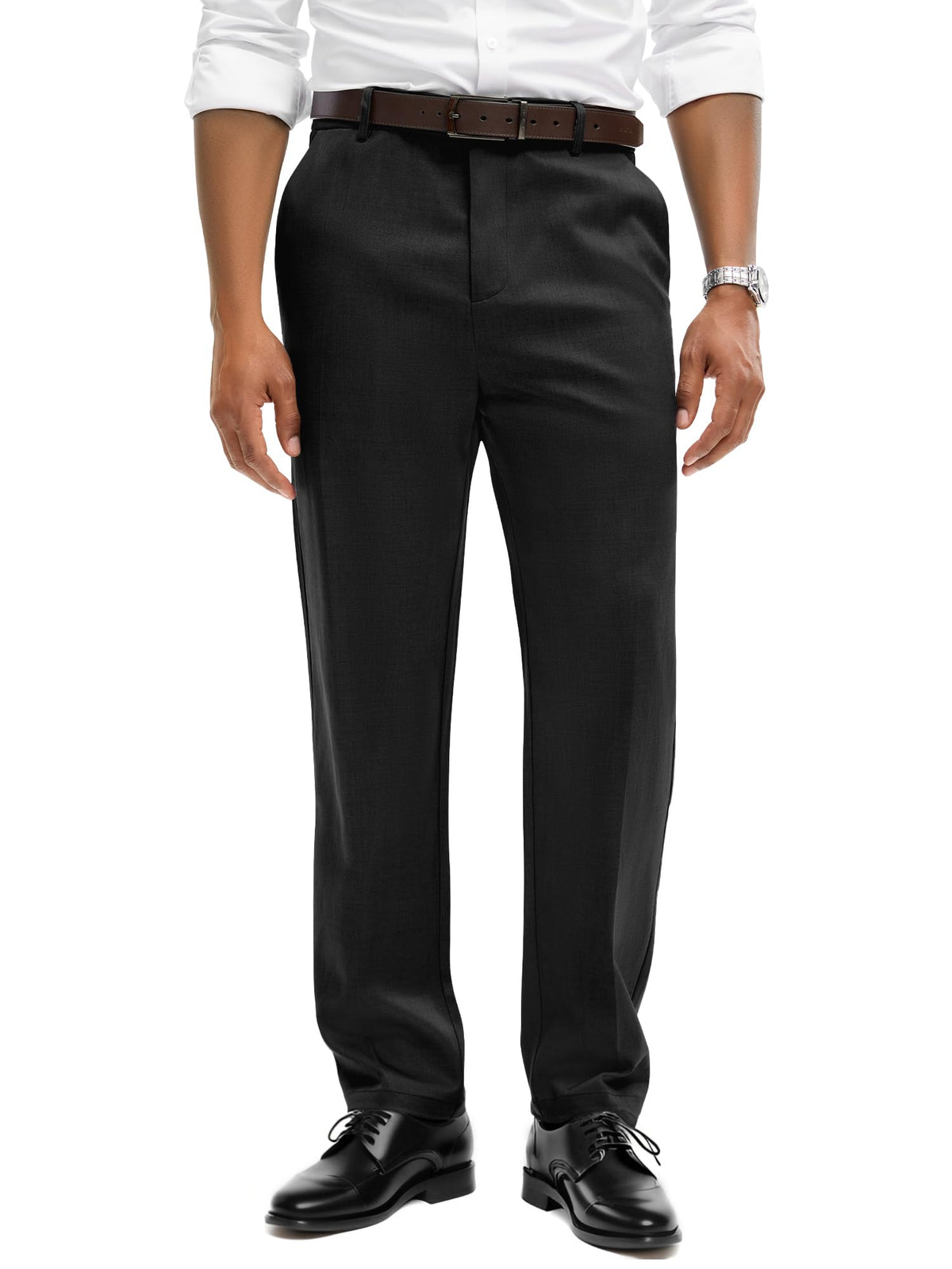 Comdecevis Men's Classic Fit Business Casual Wrinkle Resistant Dress Pants