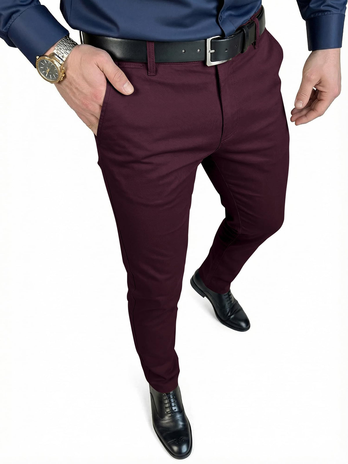 JMIERR Men's Skinny Stretchy Suit Pants